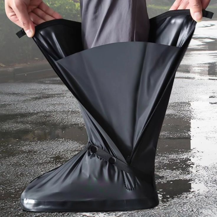 Waterproof Shoe Covers for Men & Women | Reusable Rain Boots with Zipper Closure