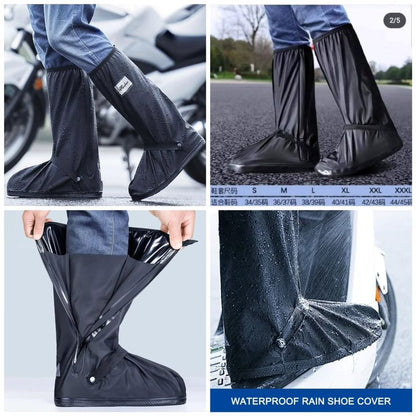 Waterproof Shoe Covers for Men & Women | Reusable Rain Boots with Zipper Closure