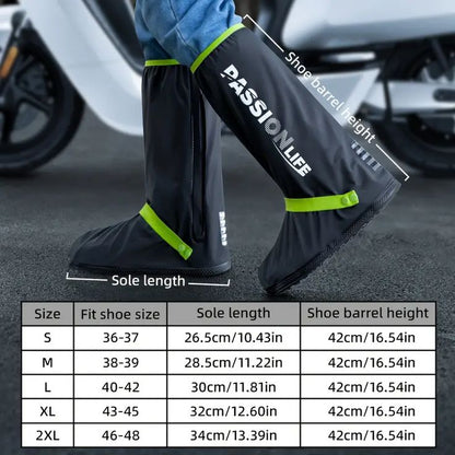 Waterproof Shoe Covers for Men & Women | Reusable Rain Boots with Zipper Closure