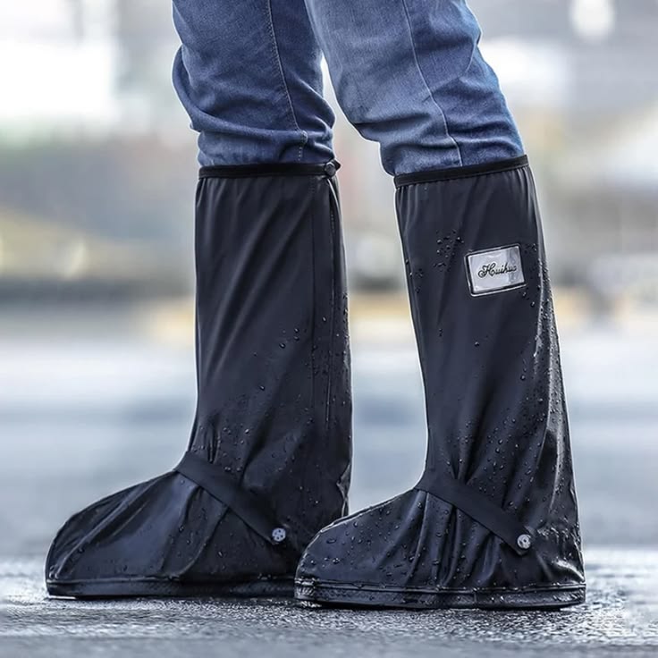 Waterproof Shoe Covers for Men & Women | Reusable Rain Boots with Zipper Closure